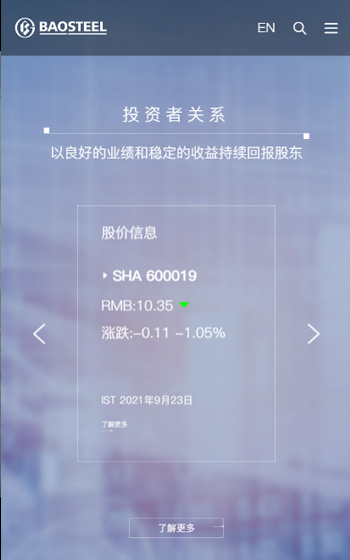 宝钢股份网站案例图片2